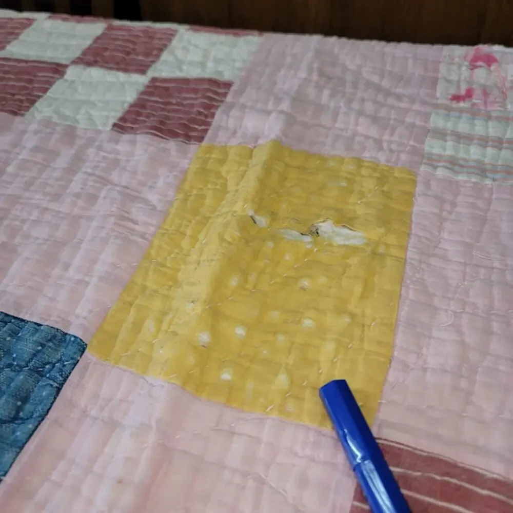 Vintage Handmade Quilt Full or Twin Bedspread Blanket Farmhouse Cabin 56